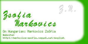zsofia markovics business card